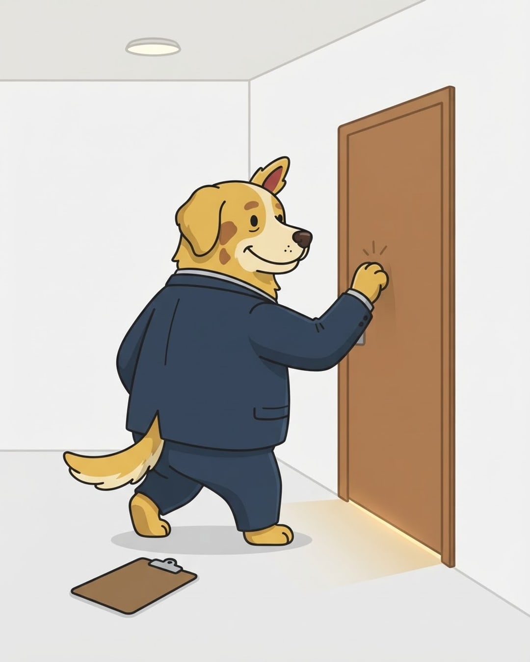 Meme: Hdog found the room where the next thing is kept. He has thoughts.