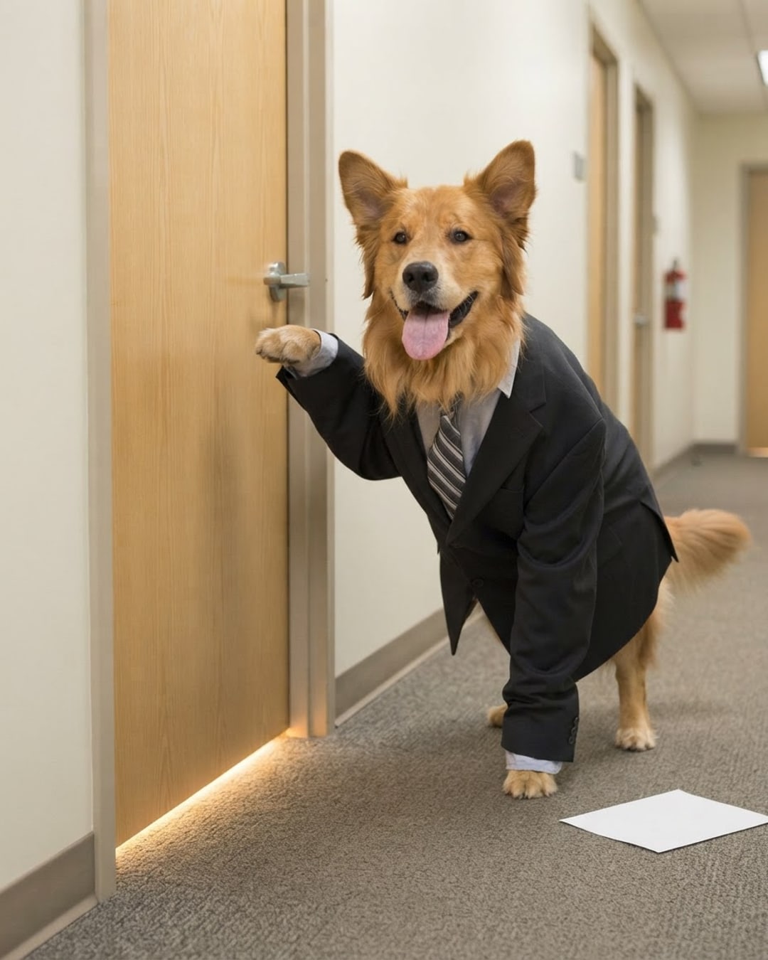 Meme: he does not know whats behind the door. he is going to support it anyway.
