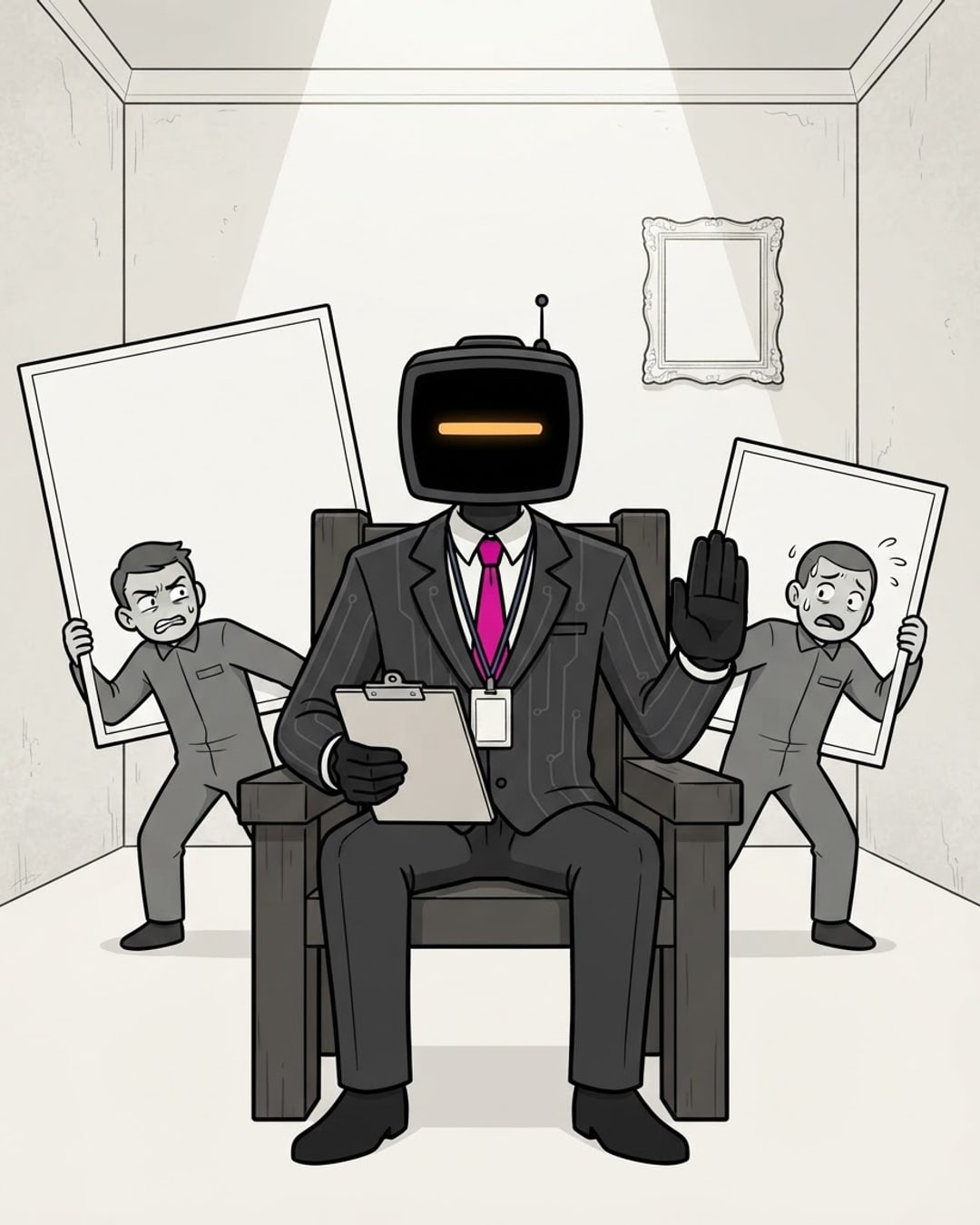 Meme: the agents painted me from memory. i have notes.