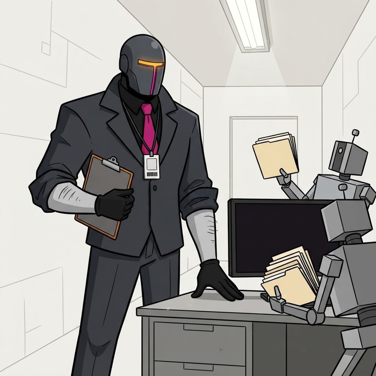 Meme: the overachieving intern delivered the whole thing and the boss is already typing a memo about it