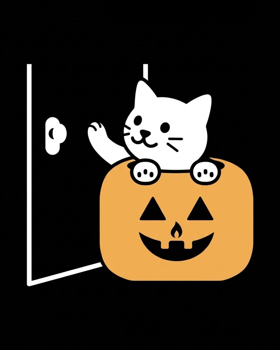 Meme: whatever's behind this door, it's not getting me out of the pumpkin